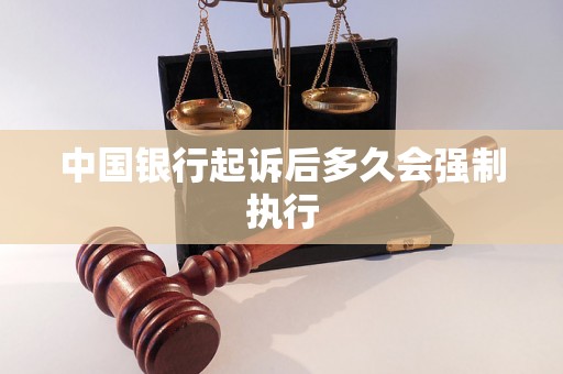 中国银行起诉后多久会强制执行