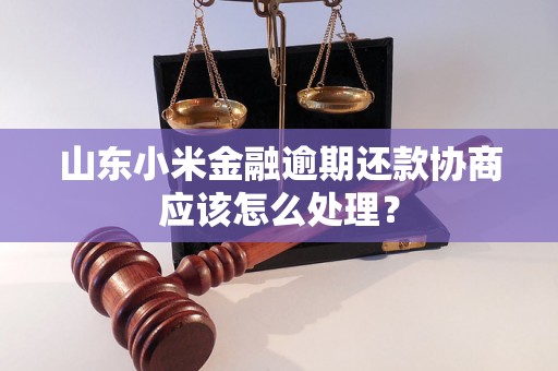 山东小米金融逾期还款协商应该怎么处理？