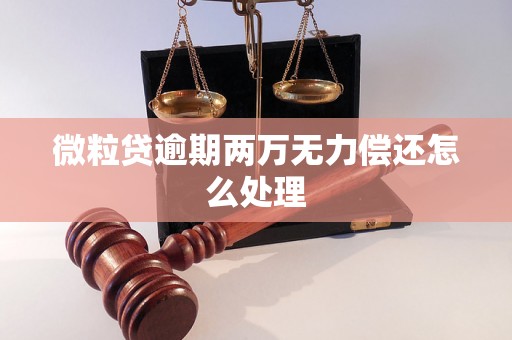 微粒贷逾期两万无力偿还怎么处理