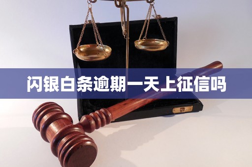闪银白条逾期一天上征信吗 闪银白条逾期一天上征信吗