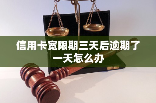 信用卡宽限期三天后逾期了一天怎么办