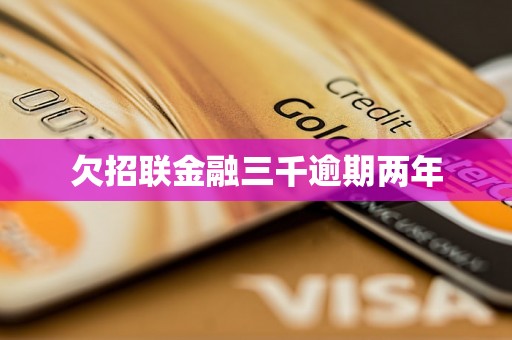 欠招联金融三千逾期两年