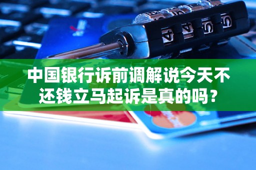 中国银行诉前调解说今天不还钱立马起诉是真的吗? 中国银行诉前调解说今天不还钱立马起诉是真的吗?