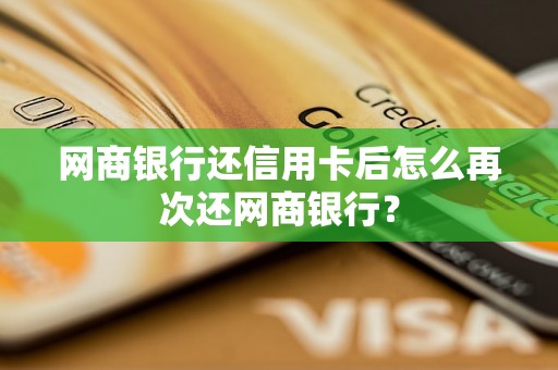 网商银行还信用卡后怎么再次还网商银行？
