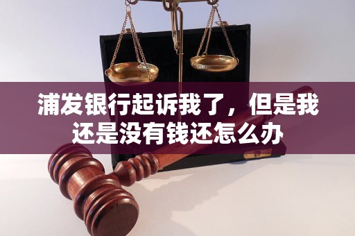 浦发银行起诉我了,但是我还是没有钱还怎么办 浦发银行起诉我了,但是我还是没有钱还怎么办