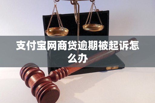 支付宝网商贷逾期被起诉怎么办