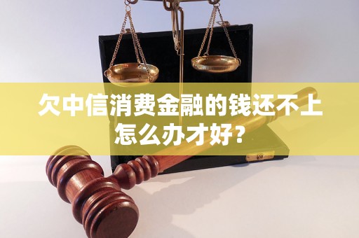 欠中信消费金融的钱还不上怎么办才好？