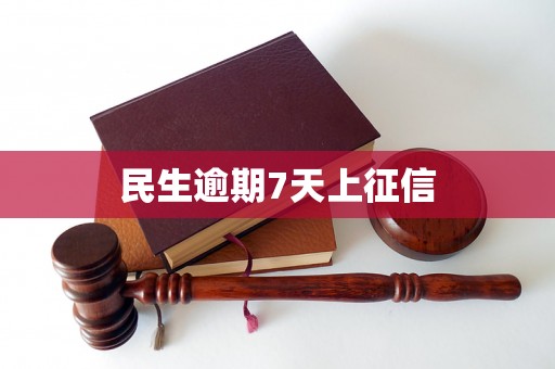 民生逾期7天上征信 民生逾期7天上征信