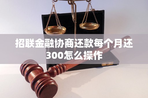 招联金融协商还款每个月还300怎么操作