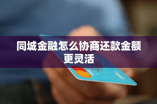 同城金融怎么协商还款金额更灵活