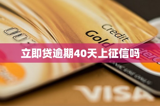 立即贷逾期40天上征信吗