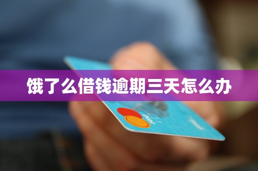 饿了么借钱逾期三天怎么办
