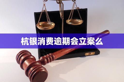 杭银消费逾期会立案么
