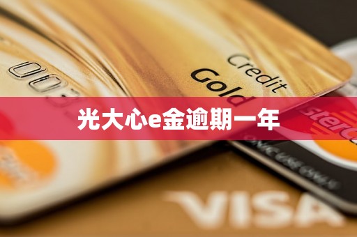 光大心e金逾期一年