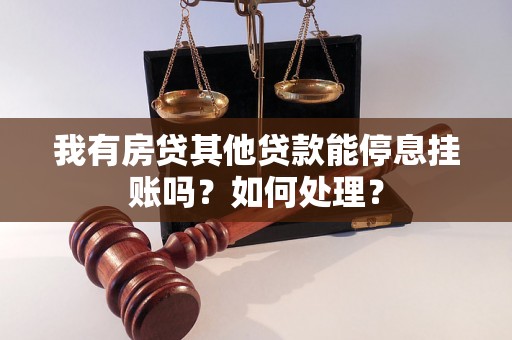 我有房贷其他贷款能停息挂账吗？如何处理？