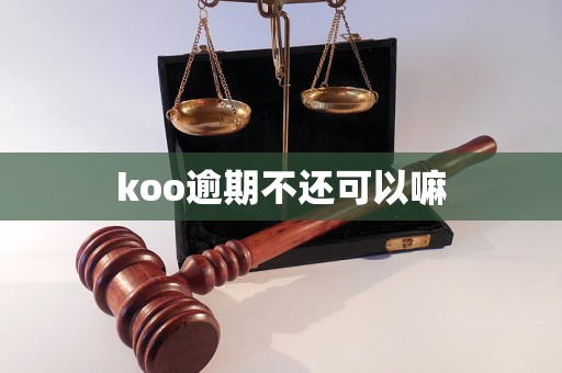 koo逾期不还可以嘛 koo逾期不还可以嘛