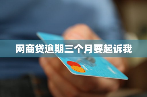 网商贷逾期三个月要起诉我