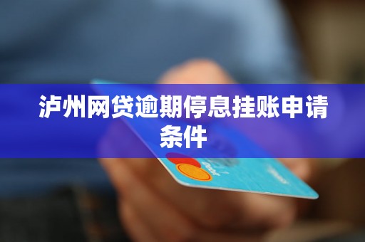 泸州网贷逾期停息挂账申请条件 泸州网贷逾期停息挂账申请条件