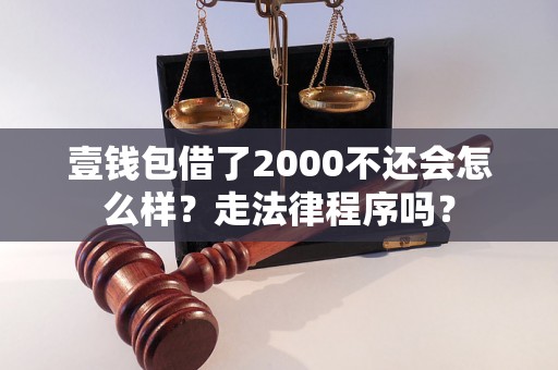 壹钱包借了2000不还会怎么样？走法律程序吗？