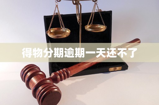 得物分期逾期一天还不了