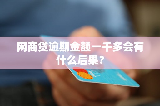 网商贷逾期金额一千多会有什么后果? 网商贷逾期金额一千多会有什么后果?