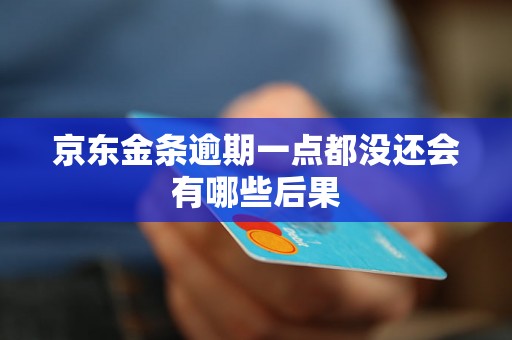 京东金条逾期一点都没还会有哪些后果
