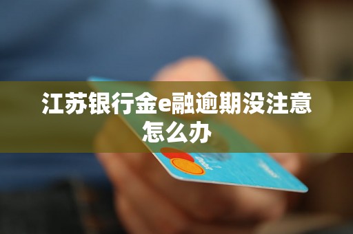 江苏银行金e融逾期没注意怎么办