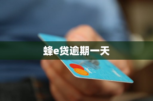蜂e贷逾期一天