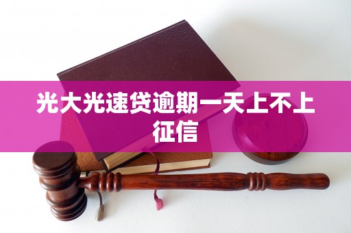 光大光速贷逾期一天上不上征信 光大光速贷逾期一天上不上征信