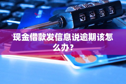 现金借款发信息说逾期该怎么办？