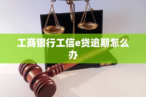 工商银行工信e贷逾期怎么办 工商银行工信e贷逾期怎么办