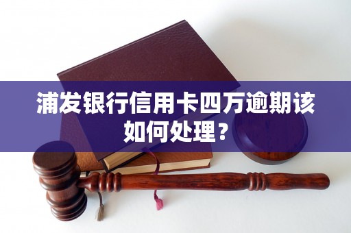 浦发银行信用卡四万逾期该如何处理？
