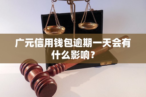 广元信用钱包逾期一天会有什么影响？