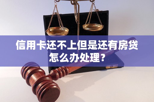 信用卡还不上但是还有房贷怎么办处理？