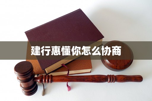 建行惠懂你怎么协商