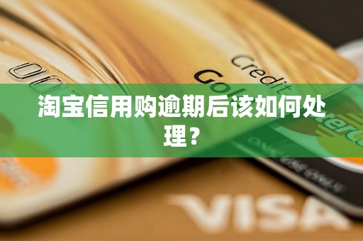 淘宝信用购逾期后该如何处理? 淘宝信用购逾期后该如何处理?