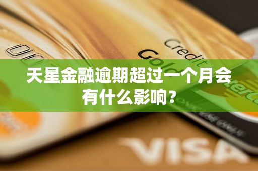 天星金融逾期超过一个月会有什么影响? 天星金融逾期超过一个月会有什么影响?