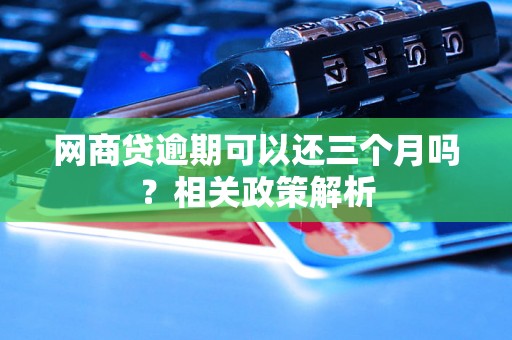 网商贷逾期可以还三个月吗？相关政策解析