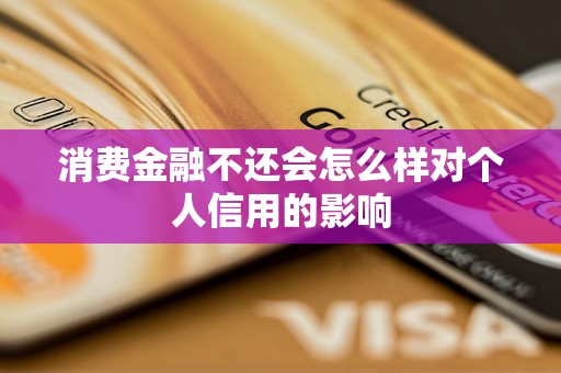 消费金融不还会怎么样对个人信用的影响