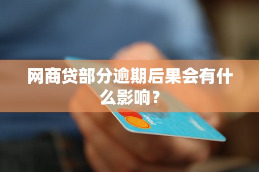 网商贷部分逾期后果会有什么影响？
