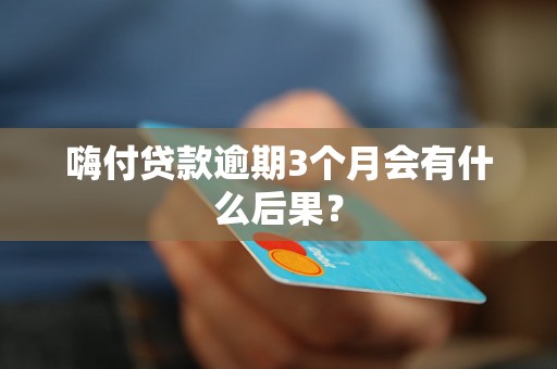嗨付贷款逾期3个月会有什么后果？
