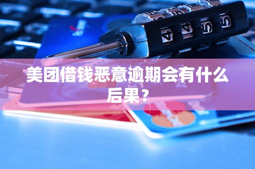 美团借钱恶意逾期会有什么后果? 美团借钱恶意逾期会有什么后果?