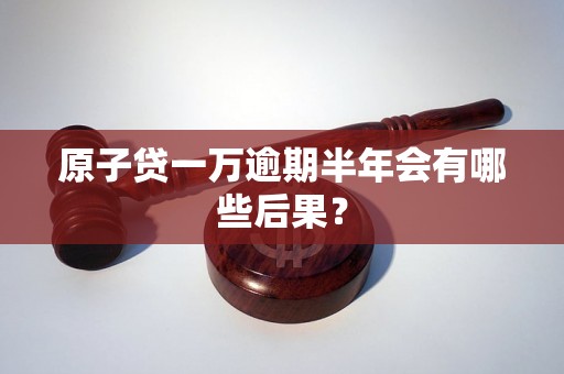 原子贷一万逾期半年会有哪些后果？