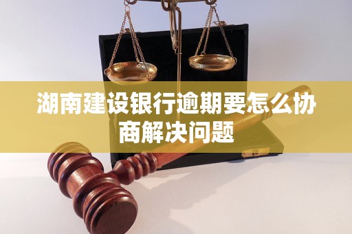 湖南建设银行逾期要怎么协商解决问题