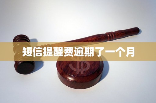短信提醒费逾期了一个月