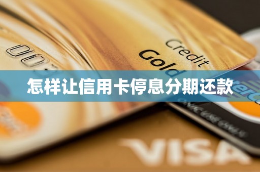 怎样让信用卡停息分期还款