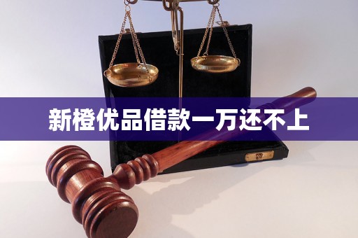 新橙优品借款一万还不上