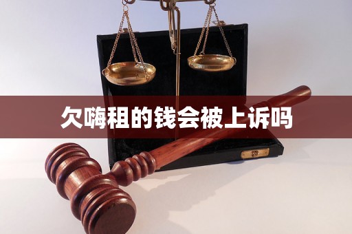 欠嗨租的钱会被上诉吗