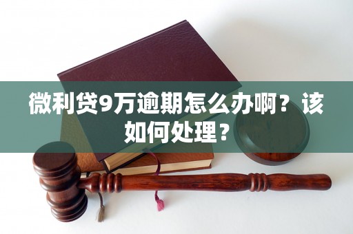 微利贷9万逾期怎么办啊？该如何处理？