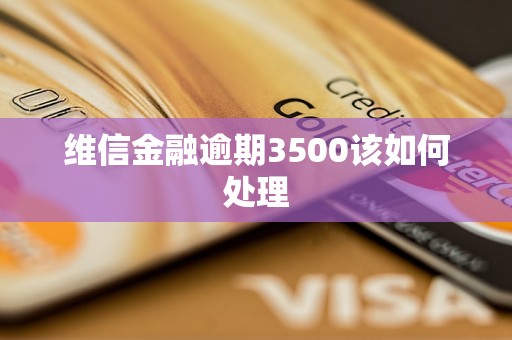 维信金融逾期3500该如何处理 维信金融逾期3500该如何处理